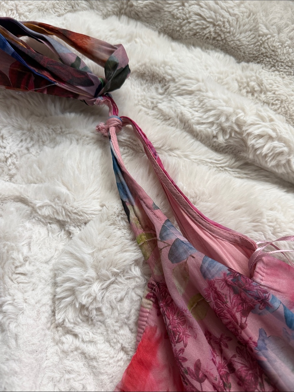 Alahna Tie Strap Floral Maxi Dress in a tiered, square neckline and bow straps. - Picture 8 of 8